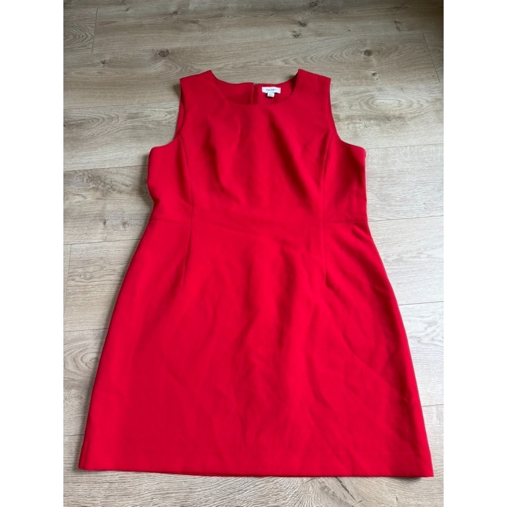 NWOT On 34th Women's Double-Weave Chili Red Sheath Dress Size 16
